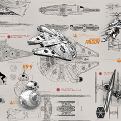 8-493-STAR-WARS-Blueprints Фотообои Komar Disney x